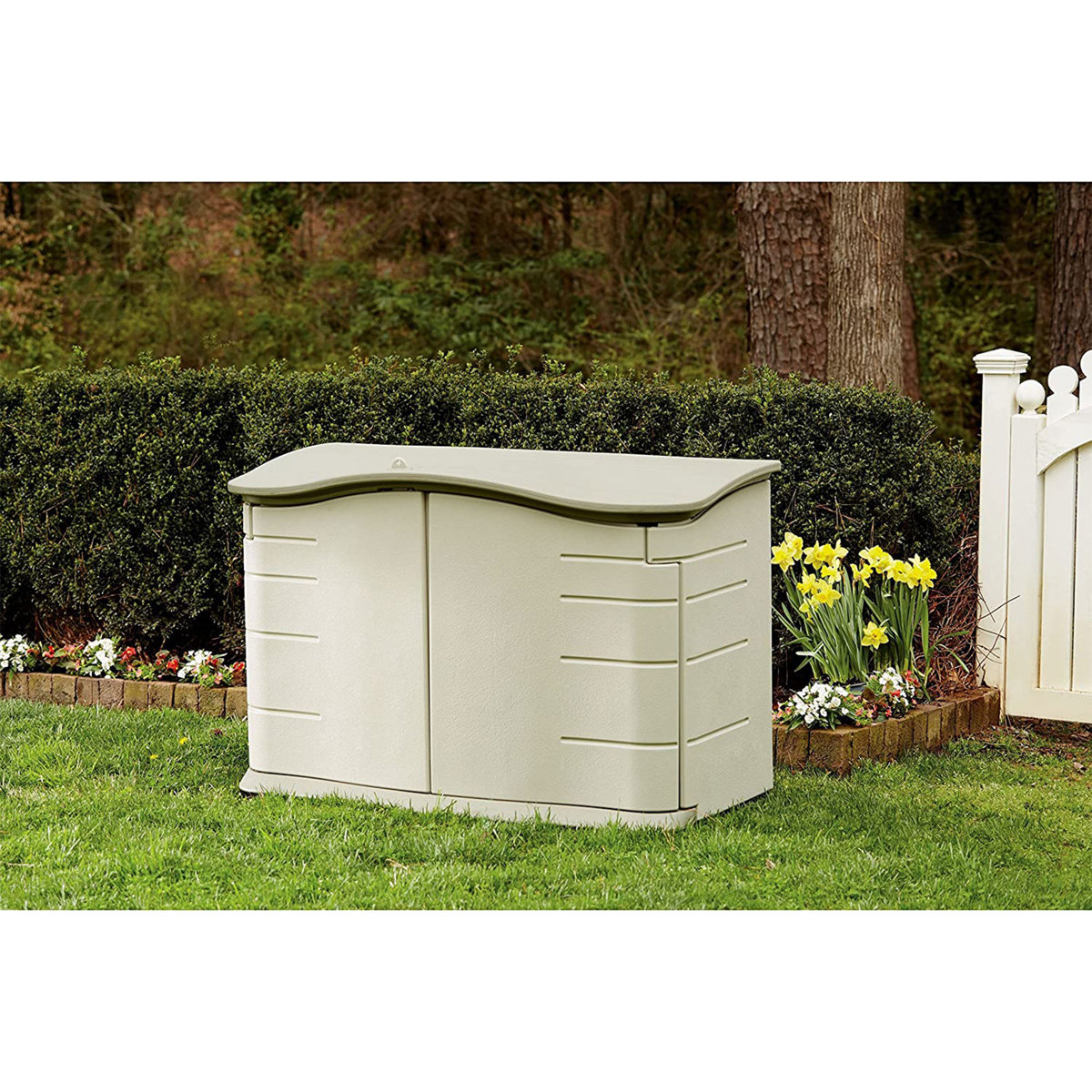 4 ft. W x 2 ft. D Plastic Horizontal Garbage Shed